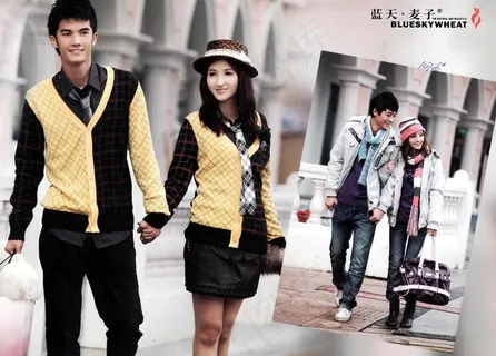 蓝天麦子品牌情侣装图片