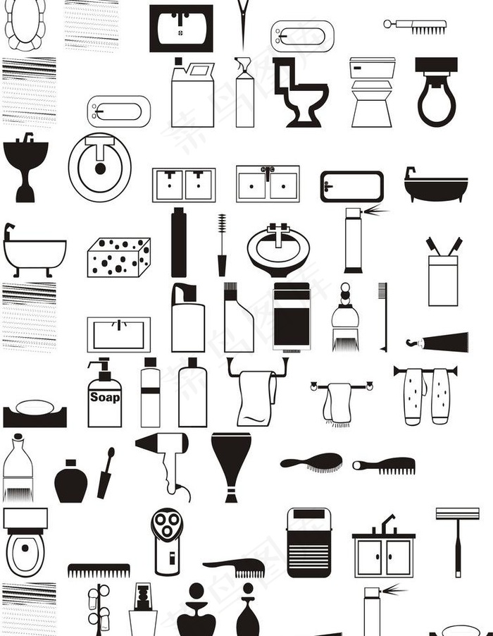 各种理发用品图片