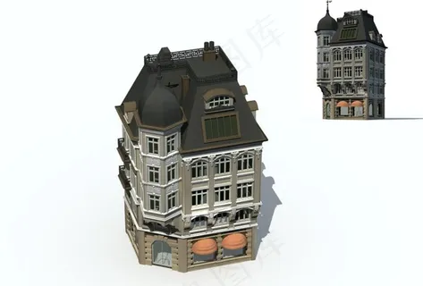欧式建筑max map图片
