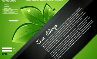 绿叶水珠水滴环保背景图片