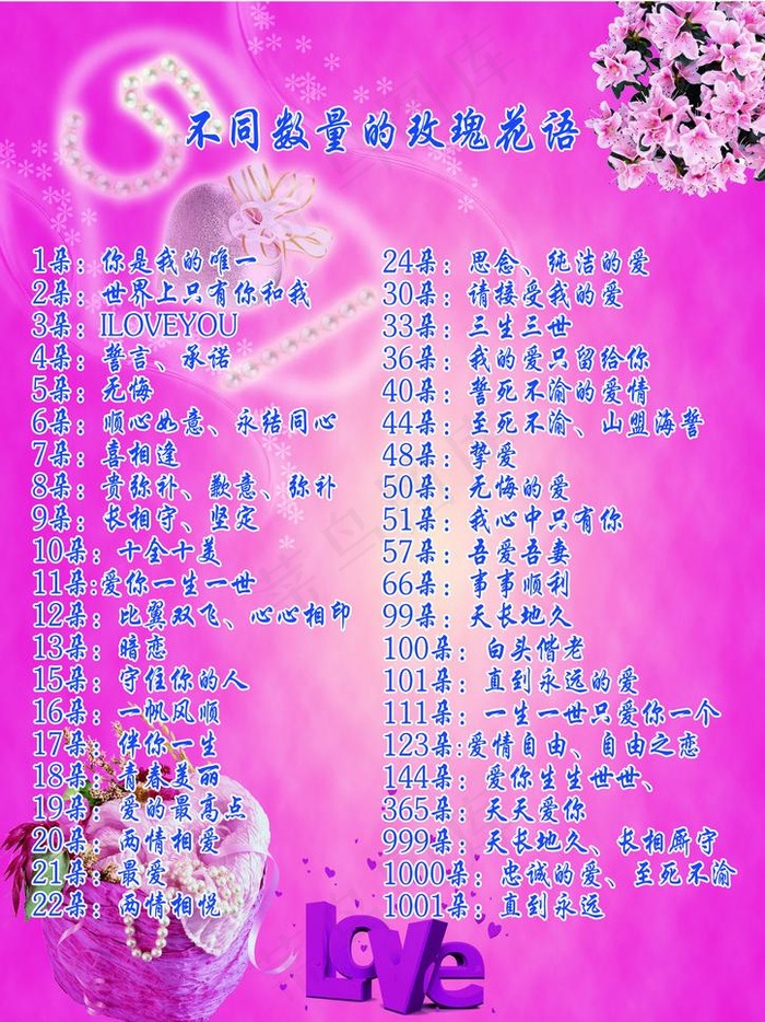 玫瑰花语图片(2362X3150(DPI:100))psd模版下载