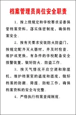 档案管理员岗位安全职责cdr矢量模版下载