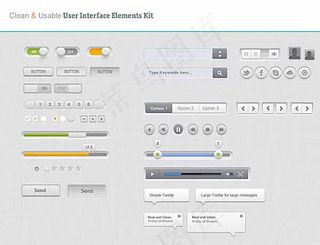 白色播放器设置界面UI