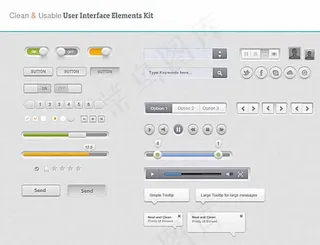 白色播放器设置界面UI