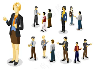 02矢量卡通小人