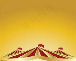 金黄帐篷顶部山脉素材