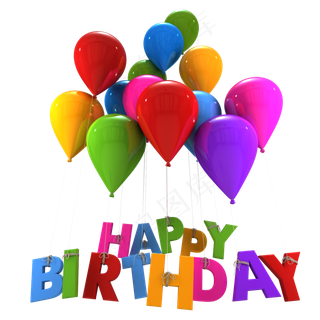 创意生日快乐字体设计PNG免扣