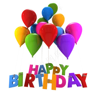 创意生日快乐字体设计PNG免扣