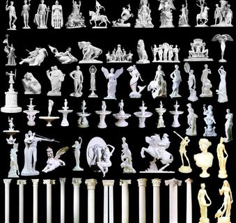 欧式建筑 雕塑图片