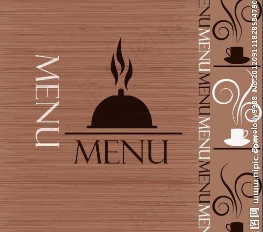 欧式花纹菜单封面图片