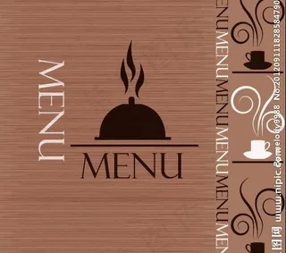 欧式花纹菜单封面图片