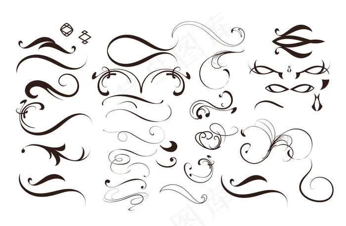 现代婚礼花纹eps,ai矢量模版下载