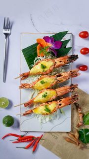 烹炸虾高清摄影图片