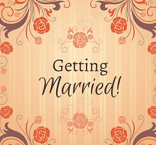 复古花卉婚礼 海报图片