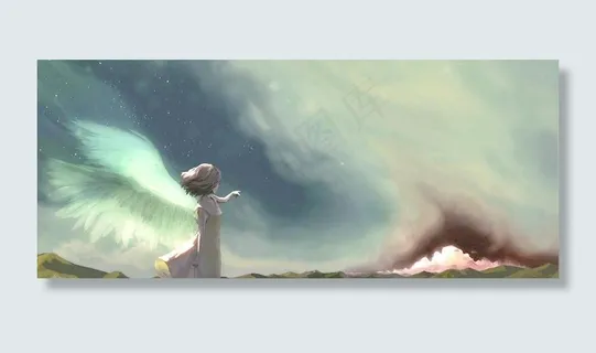 动漫有翅膀女生意境图图片 动漫有翅膀女生意境图图片