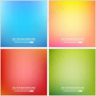 红黄蓝绿模糊渐变 背景素材