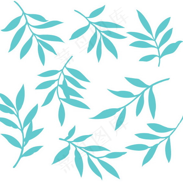各种各样的花简单情况下的树叶矢量ai矢量模版下载