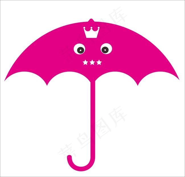 可爱雨伞矢量图