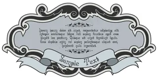 灰色西方花边框矢量图