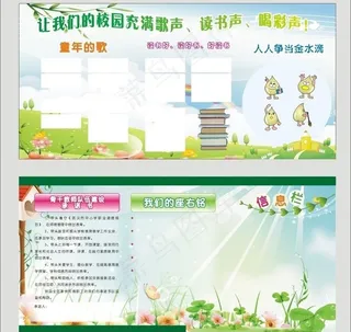 幼儿园展板模板图片
