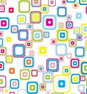 矢量彩色无缝复古图案的圆形广场eps,ai矢量模版下载
