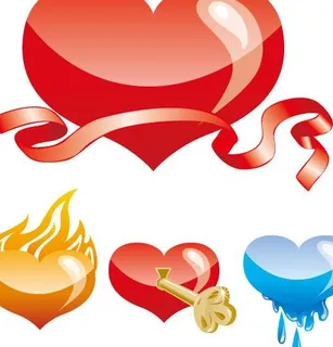 特别心形矢量素材图片