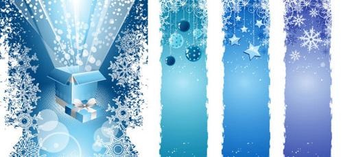 圣诞节雪花装饰矢量素材