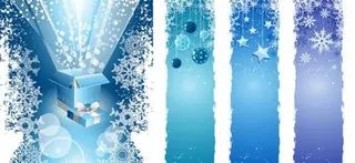 圣诞节雪花装饰矢量素材