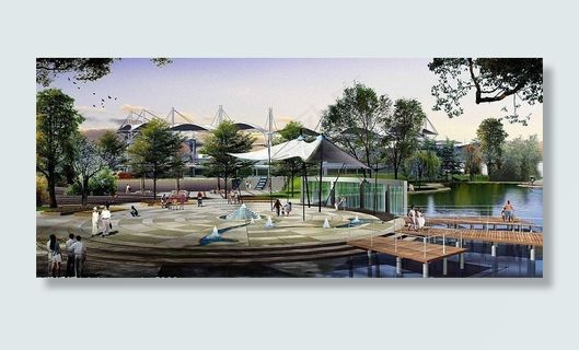 生态公园效果图图片