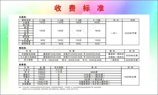 收费标准