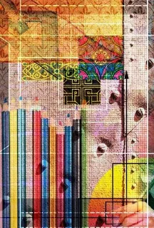 psd分层学习用具加背景素材图片