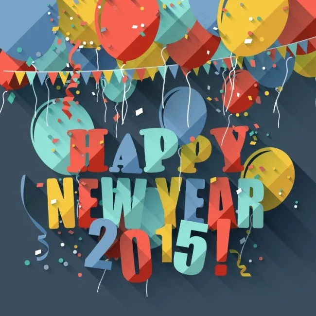 新年快乐2015背景矢量素材ai矢量模版下载