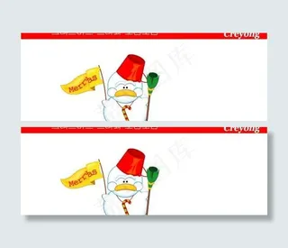 韩国经典圣诞雪人矢量图库