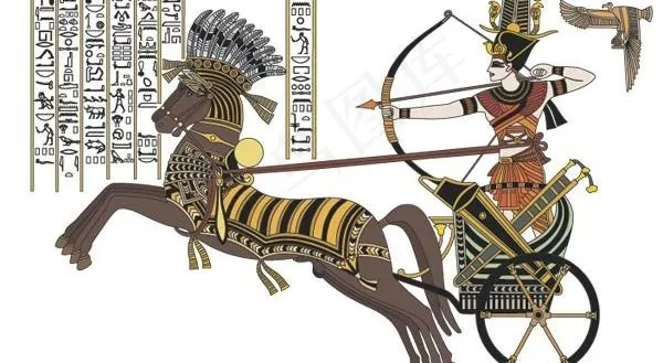 手绘的战士的古埃及矢量素材eps,ai矢量模版下载