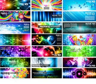 潮流动感光效名片矢量素材1