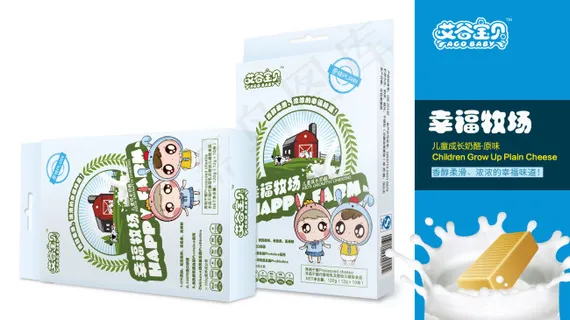 儿童乳酸酪包装帖图