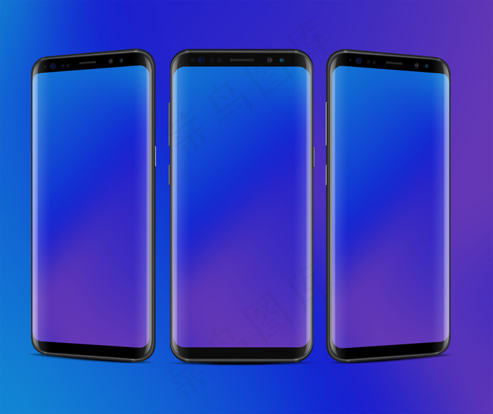 三星高端手机Galaxy S8样机psd模版下载