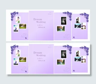 紫色婚礼背景四开喷绘psd源文件