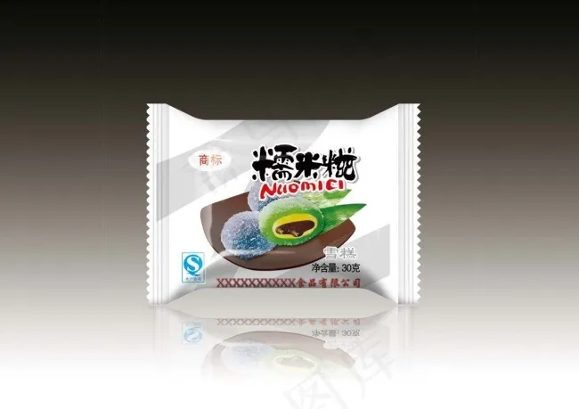 糯米糍雪糕包装袋psd模版下载