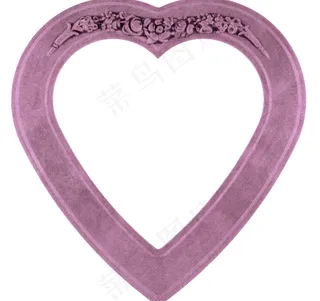 欧式心形边框图片