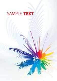 摘要彩虹色的花