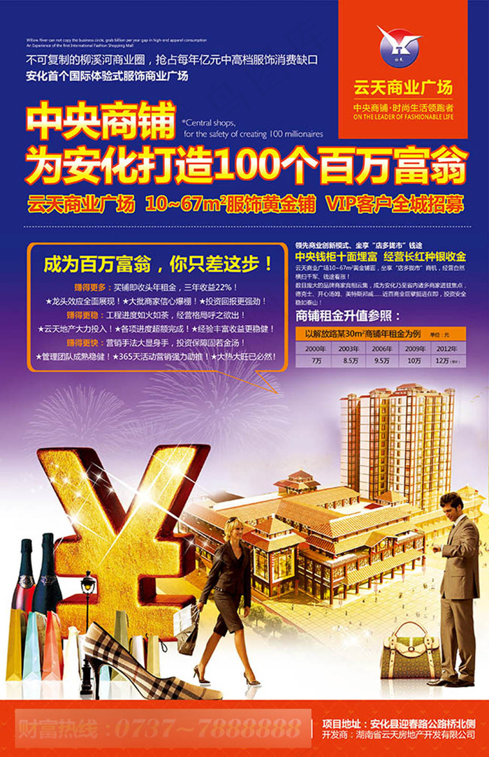商业广场招商海报(2870X4441(DPI:300))psd模版下载