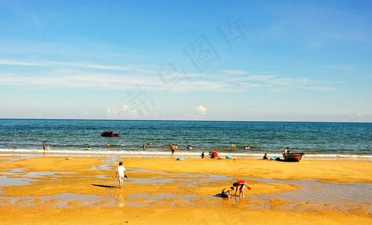 黄昏海滩风景图片