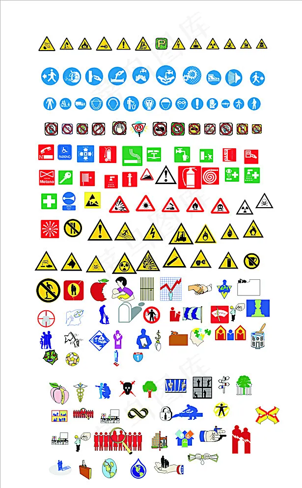 各种指示导示牌图片cdr矢量模版下载