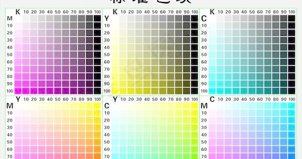 CMYK标准色盘cdr矢量模版下载