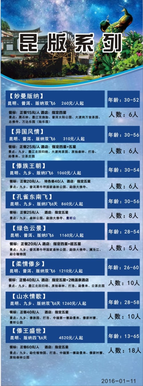 昆明旅游(210X297)cdr矢量模版下载