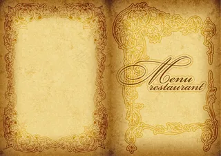 复古花边菜谱背景