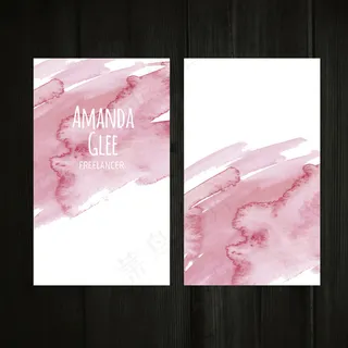 水彩绘自由作家记者名片