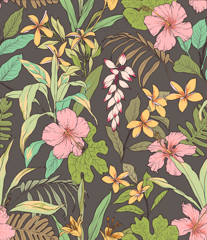 唯美手绘花卉背景