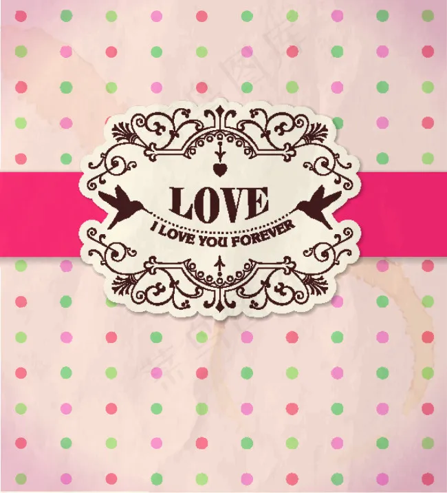 波点欧式花边eps,ai矢量模版下载